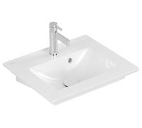 Villeroy & Boch Lavamanos Venticello, 1 agujero para grifo, con rebosadero, 500x420mm, 412450R1, Color: Cerámica Blanca