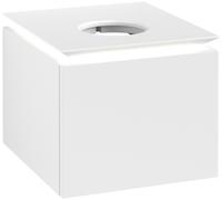 Villeroy & Boch Legato mueble bajo para lavabo, 1 cajón, 450x380x500mm, iluminación LED, B565L0MS, Color: Blanco Mate