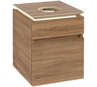Villeroy & Boch Legato mueble bajo para lavabo, 2 cajones, centro lavabo, 450x550x500mm, iluminación LED, B566L0RH, Color: Roble de Kansas