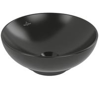 Villeroy & Boch Loop & Friends lavabo 38x38 cm circular sobre encimera negro 4A4500R7