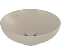 Villeroy & Boch Loop & Friends lavabo 42x42 cm oval sobre encimera marrón/beige 4A4601AM