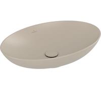 Villeroy & Boch Loop & Friends lavabo 62x42 cm oval sobre encimera marrón/beige mate 4A4800AM
