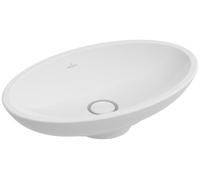 Villeroy & Boch Loop & Friends lavabo sobre encimera, 630x430x120mm, con rebosadero, sin agujero para grifo, 515110R1, Color: Cerámica Blanca