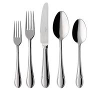 Villeroy & Boch Mademoiselle Set De Cubiertos, 30 Piezas Plata/Platino, Apto Para Lavavajillas, Cuberteria 6 Personas, Set Cubierto, Acero Inoxidable
