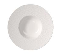 Villeroy & Boch - Manufacture Ice plato para pasta, aprox. 28×28×5 cm, blanco con acabado mate brillante efecto hielo, apto para lavavajillas y microondas, para pasta y bowls, porcelana Premium