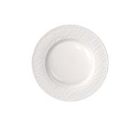 Villeroy & Boch - Manufacture Ice plato llano, aprox. 27×27×2 cm, blanco con acabado mate brillante efecto hielo, apto para lavavajillas y microondas, plato para platos principales, porcelana premium