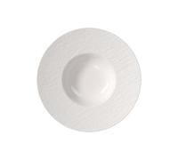 Villeroy & Boch - Manufacture Ice plato para pasta, aprox. 28×28×5 cm, blanco con acabado mate brillante efecto hielo, apto para lavavajillas y microondas, para pasta y bowls, porcelana Premium