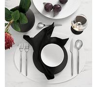 Villeroy & Boch Manufacture - Manteles Individuales ovalados de Piel sintética, 4 Unidades, Color Blanco