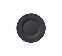 Villeroy & Boch - Manufacture Plato para Desayuno o Postre Negro, Apto para Lavavajillas, Apto para Microondas, Vajilla Negra, Plato Pequeño, Porcelana Premium