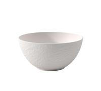 Villeroy & Boch - Manufacture Rock blanc, ensaladera blanca, apta para lavavajillas y microondas, diseño mate, aspecto de pizarra, Bol para servir ensaladas y recetas bowl, porcelana Premium