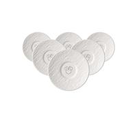 Villeroy & Boch Manufacture Rock Blanc - Juego de 6 platillos de espresso de Mickey Mouse, color blanco, aptos para lavavajillas, efecto pizarra con decoración de tiza Disney Mickey Mouse, porcelana