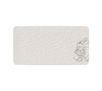 Villeroy & Boch Manufacture Rock blanc - Mickey Mouse - Bandeja servir, blanca, apta para lavavajillas y microondas, acabado de pizarra con decoración de Disney Mickey Mouse en estilo tiza