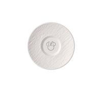 Villeroy & Boch Manufacture Rock blanc - Mickey Mouse - Plato para taza de café, blanco, para lavavajillas y microondas, acabado de pizarra con decoración de Disney Mickey Mouse en tiza