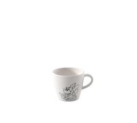 Villeroy & Boch Manufacture Rock blanc - Mickey Mouse - Taza para espresso, blanca, para lavavajillas y microondas, acabado de pizarra y decoración de Disney Mickey Mouse en tiza
