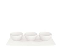Villeroy & Boch Manufacture Rock Blanco Set De 4 Tazones Para Dips