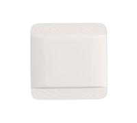 Villeroy & Boch Manufacture Rock Cuadrado Elegante Plato Porcelana Premium, Blanco, 28X28X2CM