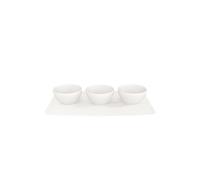 Villeroy & Boch Manufacture Rock Cuencos para Salsas y Aperitivos Porcelana Premium, Blanco