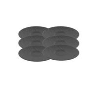 Villeroy & Boch - Manufacture Rock - Juego de 6 platos de café (15,4 cm, porcelana), color negro