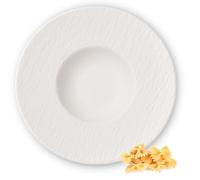 Villeroy & Boch Manufacture Rock 10-4240-2790 - Juego de Platos para Pasta (6 Unidades, Apto para lavavajillas, diámetro: 27 cm), Color Blanco