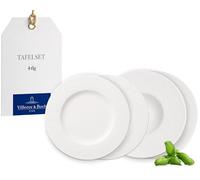 Villeroy & Boch - Manufacture, Set De Platos, 4 Piezas, Vajilla Para 2 Personas, Porcelana Premium, Blanco