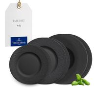 Villeroy & Boch Manufacture, Set De Platos, 6 Piezas, Vajilla Para 2 Personas, Porcelana Premium, Negro