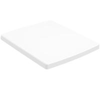 Villeroy & Boch Memento 2.0 - Asiento de inodoro con cierre automático, tapa de inodoro extraíble de duroplast irrompible, pieza de repuesto original, rectangular, color blanco piedra mate