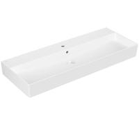 Villeroy & Boch Memento 2.0 lavabo mural, 1 agujero para grifo, con rebosadero, pulido, 1200x470mm, 4A22CLR1, Color: Cerámica Blanca