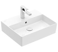 Villeroy & Boch Memento 2.0 lavabo mural, 1 agujero para grifo, con rebosadero, pulido, 500x420mm, 4A225G01, Color: blanco-alpino