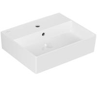 Villeroy & Boch Memento 2.0 lavabo mural, 1 agujero para grifo, con rebosadero, sin pulir, 500x420mm, 4A225001, Color: blanco-alpino