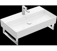 Villeroy & Boch Memento 2.0 lavabo mural, 1 agujero para grifo, con rebosadero, sin pulir, 800x470mm, 4A2280R1, Color: Cerámica Blanca