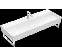 Villeroy & Boch Memento 2.0 lavabo mural, 1 agujero para grifo, sin rebosadero, sin pulir, 1200x470mm, 4A22C2R1, Color: Cerámica Blanca
