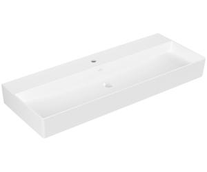 Villeroy & Boch Memento 2.0 lavabo mural, 1 agujero para grifo, sin rebosadero, sin pulir, 1200x470mm, 4A22C201, Color: blanco-alpino