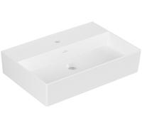 Villeroy & Boch Memento 2.0 lavabo mural, 1 agujero para grifo, sin rebosadero, sin pulir, 600x420mm, 4A2261RW, Color: Blanco Piedra CerámicaPlus