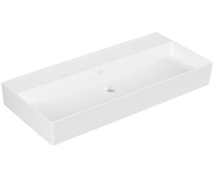 Villeroy & Boch Memento 2.0 lavabo mural, sin agujero para grifo, sin rebosadero, pulido, 1000x470mm, 4A221F01, Color: blanco-alpino