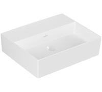 Villeroy & Boch Memento 2.0 lavabo mural, sin agujero para grifo, sin rebosadero, pulido, 500x420mm, 4A225F01, Color: blanco-alpino