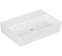 Villeroy & Boch Memento 2.0 lavabo mural, sin agujero para grifo, sin rebosadero, pulido, 600x420mm, 4A226F01, Color: blanco-alpino