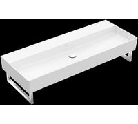 Villeroy & Boch Memento 2.0 lavabo mural, sin agujero para grifo, sin rebosadero, sin pulir, 1200x470mm, 4A22C3R1, Color: Cerámica Blanca