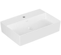 Villeroy & Boch Memento 2.0 Lavabo sobre encimera, 600 x 420 mm, 1 agujero para grifo, sin rebosadero, pulido, 4A076101, Color: blanco-alpino