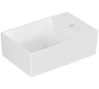 Villeroy & Boch Memento 2.0 lavamanos, 1 agujero para grifo, sin rebosadero, pulido, 400x260mm, 43234G01, Color: blanco-alpino