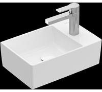 Villeroy & Boch Memento 2.0 lavamanos, 1 agujero para grifo, sin rebosadero, pulido, 400x260mm, 43234GI4, Color: Grafito, Cerámica Plus