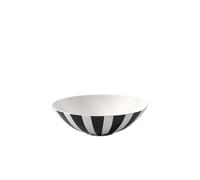 Villeroy & Boch - Memphis Collection, cuenco grande a rayas blancas y negras, apto para lavavajillas y microondas, bol grande, diseño geométrico, bol para ensalada o fruta, porcelana Premium