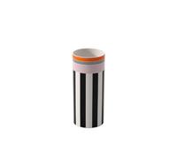 Villeroy & Boch - Memphis Home, jarrón Grande Colorido, jarrón Decorativo en Blanco y Negro con Detalles en Naranja y Rosa, florero Decorativo, diseño icónico, decoración del hogar, Porcelana Premium