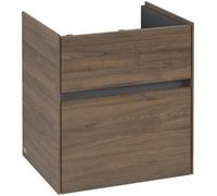 Villeroy & Boch Mueble bajo lavabo Collaro, 2 cajones extraíbles, centro lavabo, 510x546x414mm, C00700VH, Color: Frente/carcasa: Roble Arizona, mango: Grafito