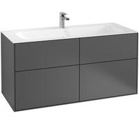 Villeroy & Boch Mueble bajo para lavabo Finion, 4 cajones, 1196x591x498mm, F05000GK, Color: Antracita mate