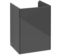 Villeroy & Boch Mueble de lavabo Collaro, 1 puerta, bisagra izquierda, 410x546x344mm, C00500FP, Color: Frontal/carcasa: gris brillante, asa: Grafito