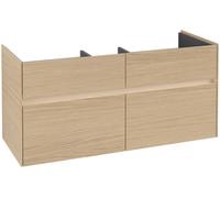 Villeroy & Boch Mueble de lavabo Collaro, 4 extraíbles, centro de lavabo, con iluminación, 1154x546x444mm, C012B0VJ, Color: Carcasa/frontal: roble nórdico, tirador: Gris cachemira