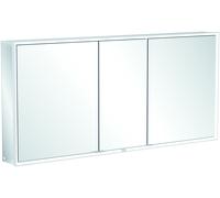 Villeroy & Boch My View Now, armario con espejo para montaje en la pared con iluminación, 1600x750x168 mm, con sensor de intensidad de luz, 3 puertas, A45516, A4551600