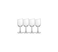 Villeroy & Boch New Moon Set, 4 Pieces, Elegant, Modern Sloping White Wine, Crystal Glass, Transparent, Dishwasher Safe