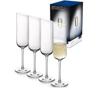 Villeroy & Boch - NewMoon Copa para Champagne Juego de 4 Claro, Apto para Lavavajillas, Copas de Champagne, Copas de Champán Cristal, Copas Flauta Champagne, Vidrio de Cristal