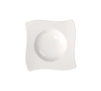 Villeroy & Boch NewWave Plato sopero, de Onduladas Formas, Porcelana, Blanco, 24 cm